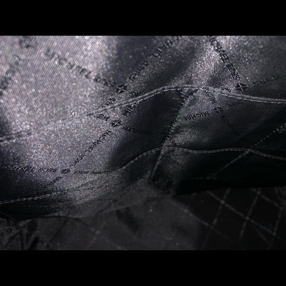 MICHAEL KORS Ciara Large Black Leather Zip Purse Bag Tote Gold Hardware Like New - Picture 7 of 16